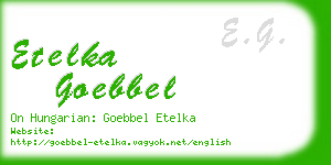 etelka goebbel business card